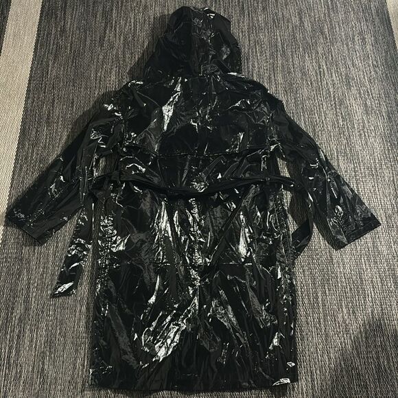 Alo yoga Metallic Break Line Trench black size XS - Picture 2 of 13